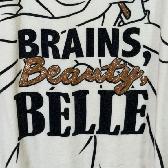 Disney Brains Beauty and Belle Glitter Sleep Shirt - Picture 2 of 9
